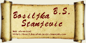 Bosiljka Stanjević vizit kartica